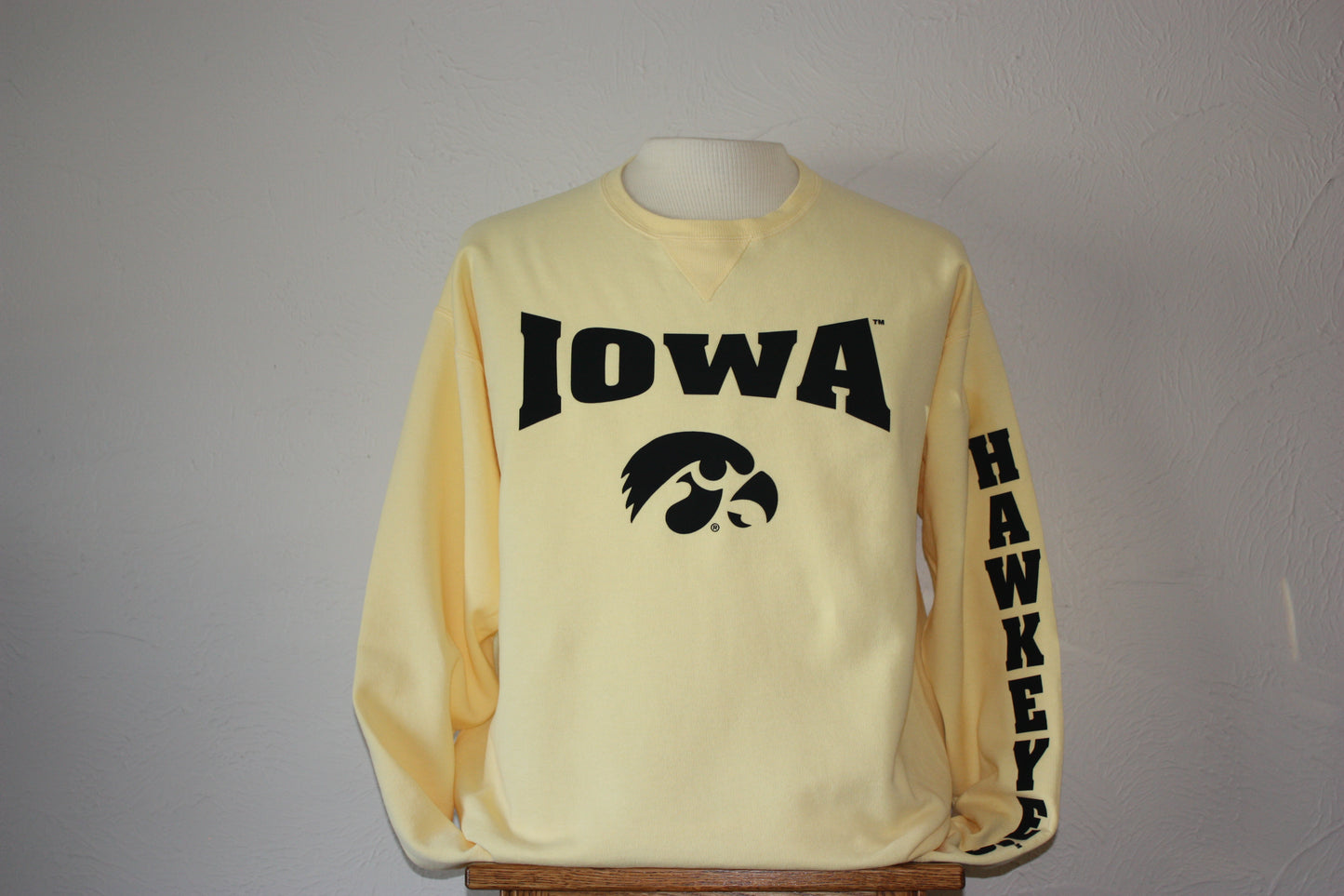 Iowa Hawkeyes Yellow Crew Sweatshirt