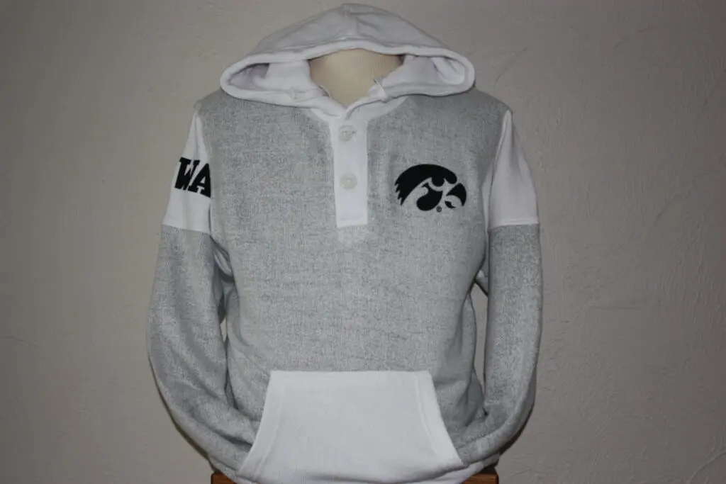 Iowa Salt & Pepper White Hoodie Nantucket